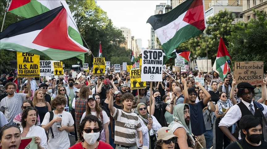 Warga New York dan Sejumlah Kota di AS Gelar Aksi Pro-Palestina, Tuntut Hentikan Serangan Israel di Gaza